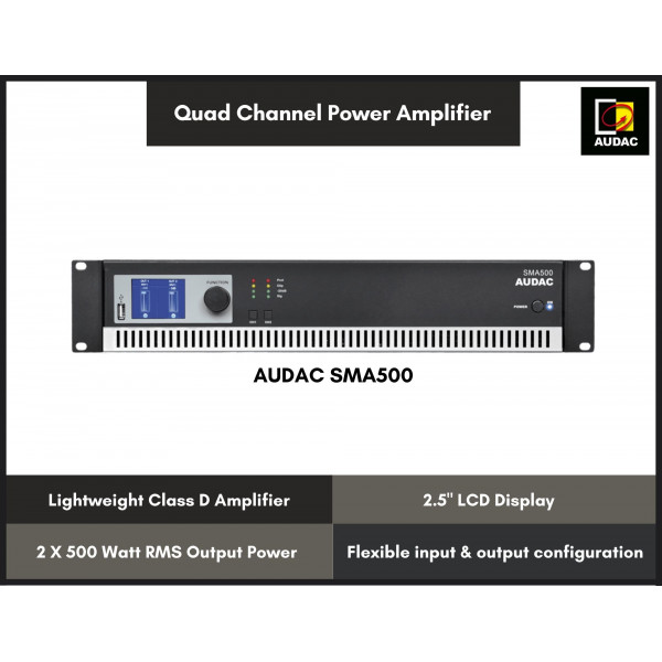AUDAC WaveDynamics™ Quad Channel Class D Power Amplifier
