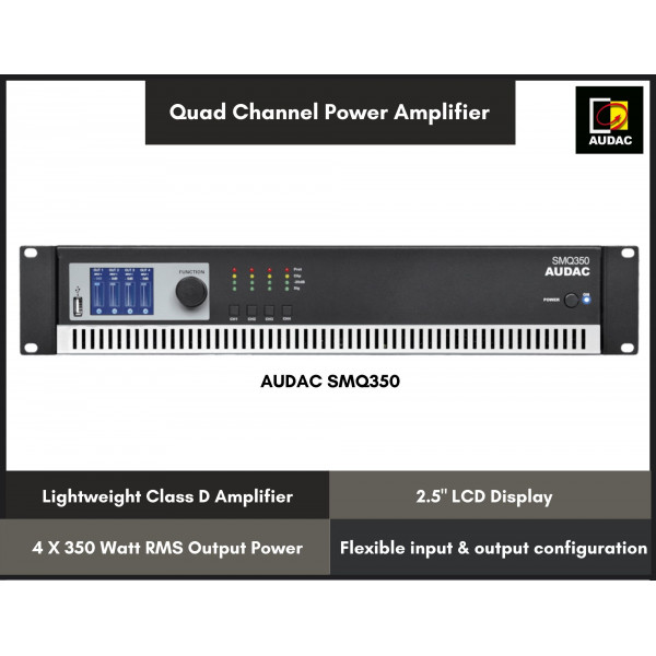  AUDAC WaveDynamics™ Quad Channel Class D Power Amplifier 