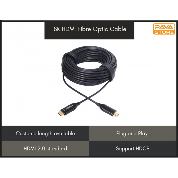 8K Ultra HD Hybrid Optical HDMI Cable