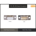 9 Pin RS 232 Serial Connector with Metal Alloy Casing