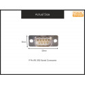 9 Pin RS 232 Serial Connector with Metal Alloy Casing