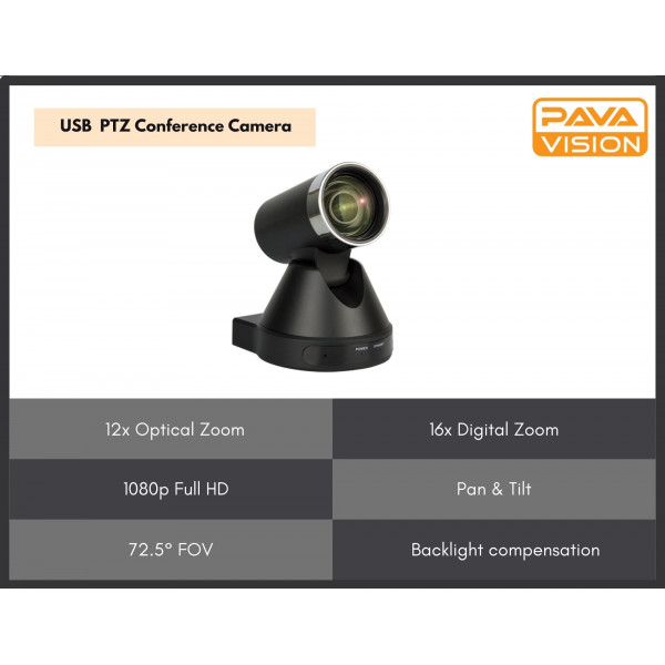 Full HD 1080p USB Pan Tilt Zoom (PTZ) Camera
